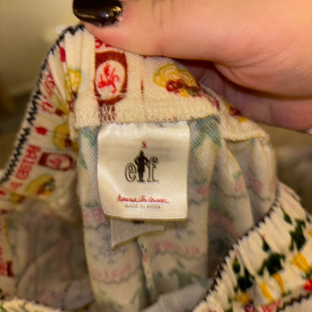 ELF Festive Pajama Bottoms Size Small - Picture 2 of 3
